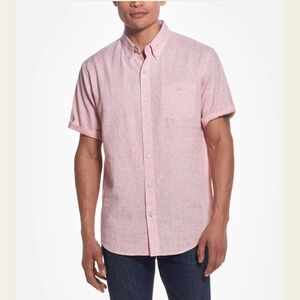 Weatherproof Men's Casual Red Linen/ cotton Button Down Shirt XL